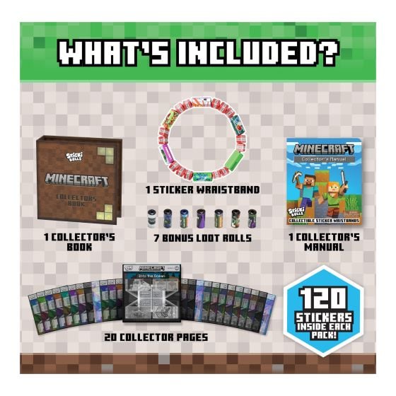 Sticki Rolls Minecraft Collectors Book