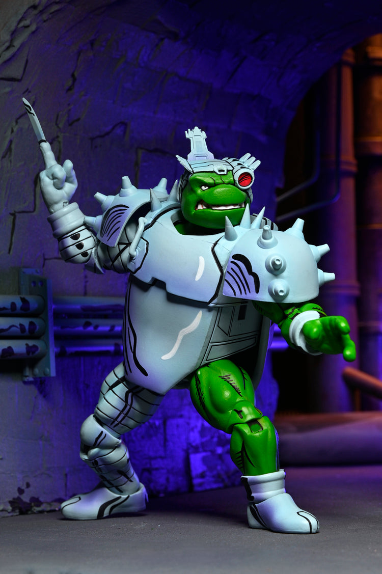 TMNT Comic: Cyborg Donatello Teenage Mutant Ninja Turtles Mirage Comics 7 Scale Action Figure (pre-Order May, showing reverse