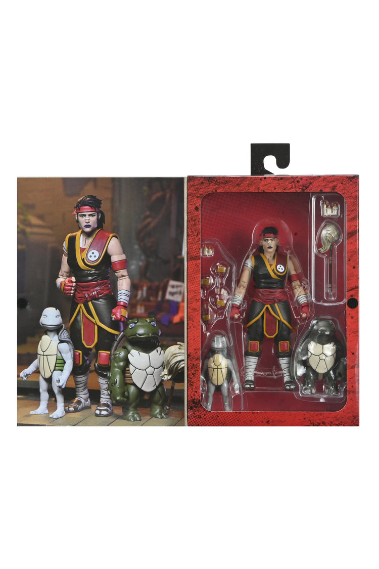 TMNT: Comic Book Series The Last Ronin The Lost Years Casey Marie with Baby Odyn and Uno 7 Scale Action Figure (Pr, rear view