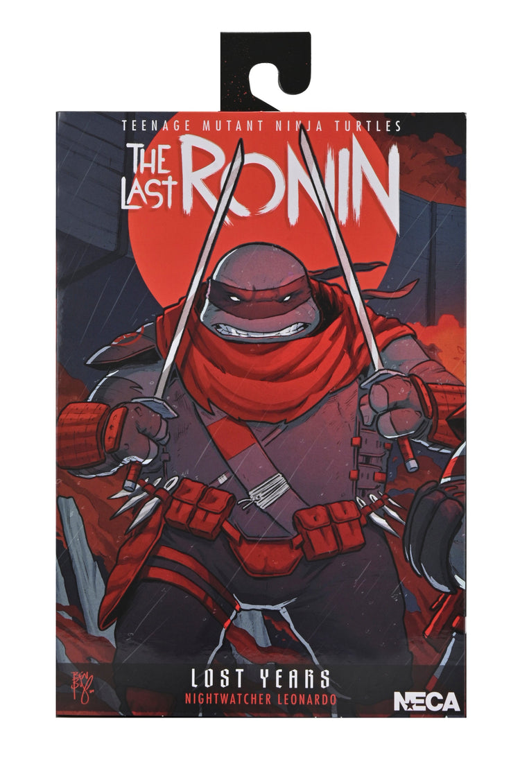 TMNT Comic The Last Ronin (The Lost Years): Leonardo (Nightwatcher) Teenage Mutant Ninja Turtles 7 Scale Act, showing reverse