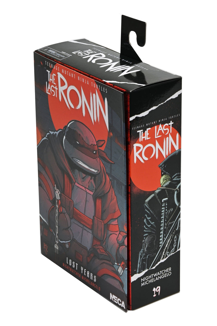 TMNT Comic The Last Ronin (The Lost Years): Michaelangelo (Nightwatcher) Teenage Mutant Ninja Turtles NECA 7, close-up detail