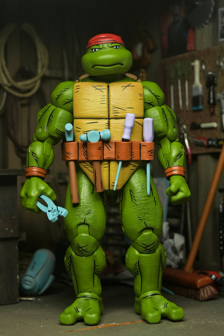 TMNT (Mirage Comics): Handyman Donatello 7 Teenage Mutant Ninja Turtles Scale Action Figure (Pre-Order September, side angle
