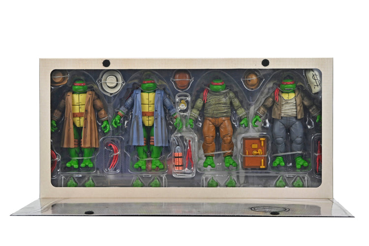 TMNT (Mirage Comics): Gangster Turtles 7" 4-Piece Teenage Mutant Ninja Turtles Scale Action Figure (Pre-Order September 2025)