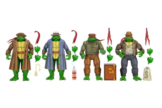 TMNT (Mirage Comics): Gangster Turtles 7" 4-Piece Teenage Mutant Ninja Turtles Scale Action Figure (Pre-Order September 2025)
