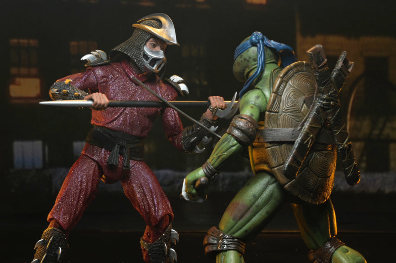 TMNT (1990 Movie) Rooftop Battle Shredder vs Leonardo 7" Scale 2-Pack alternate view