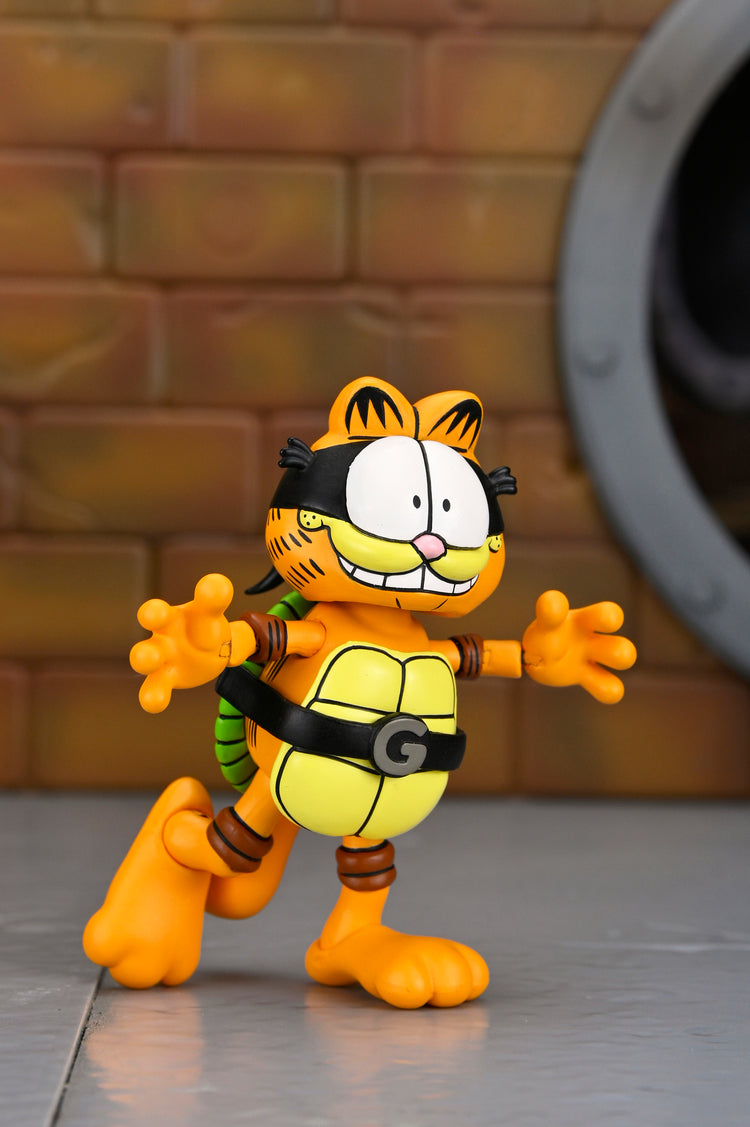 TMNT X Garfield (Archie Comics): Garfello and Odie Teenage Mutant Ninja Turtles Ultimate 7 Action Figure, rear view