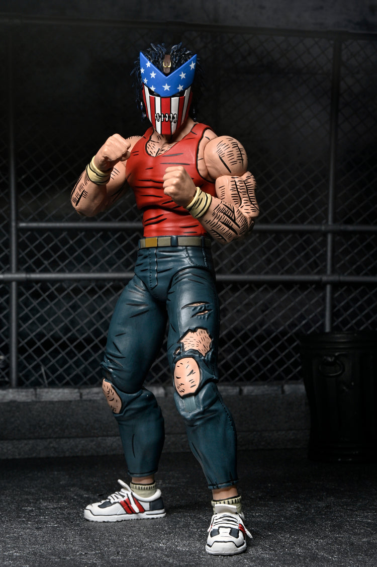 TMNT Mirage Comics: Casey Jones Bodycount Teenage Mutant Ninja Turtles Ultimate 7 Scale Action Figure (Pre-O, close-up detail