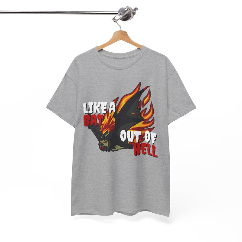 'Like a Bat Out of Hell' Men's T-Shirt, showing reverse