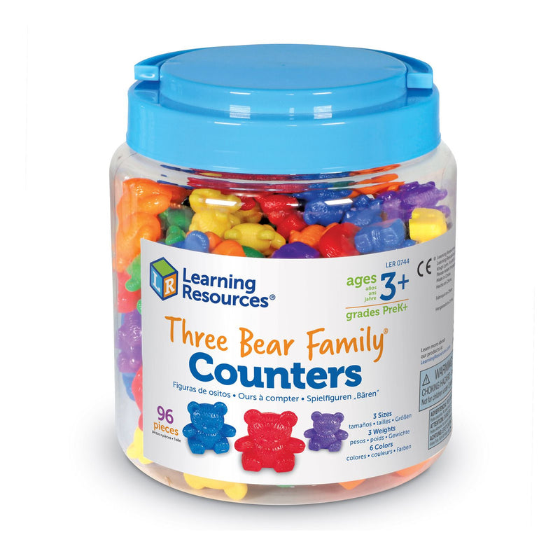 Three Bear Family Rainbow Counters, Set of 96 - Image