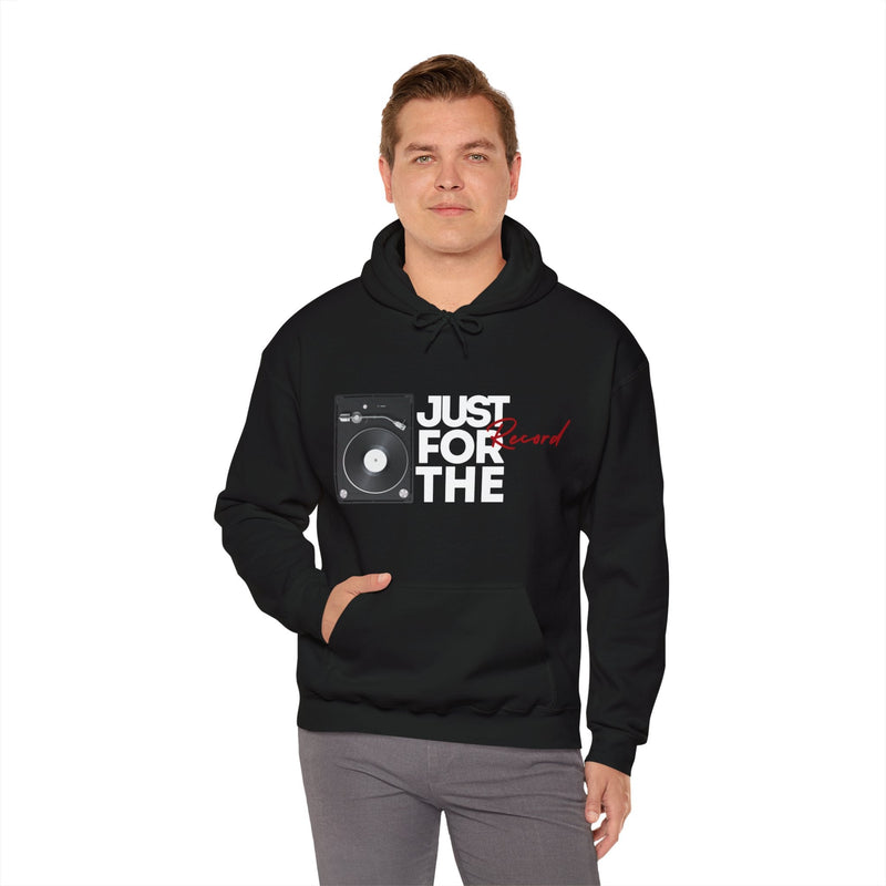 'Just for the Record' Men's Hoodie, packaging shot