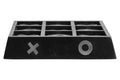 Churchill Games Black Mango Wood Noughts And Crosses, side angle