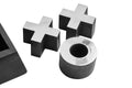 Churchill Games Black Mango Wood Noughts And Crosses, rear view