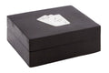 Churchill Games Black Mango Wood Playing Card Box, side angle