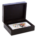 Churchill Games Black Mango Wood Playing Card Box, alternate view