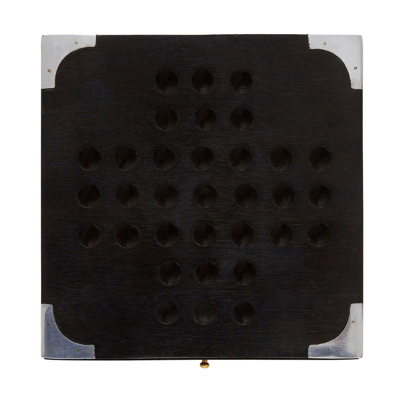 Churchill Games Black Sheesham Wood Solitaire Games Box collectible from Orsina