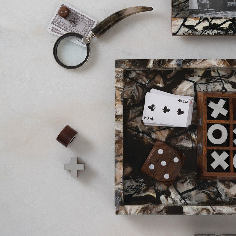 Churchill Games Sheesham Wood Noughts and Crosses, alternate view