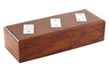 Churchill Games Sheesham Wood Domino Set, side angle