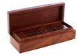 Churchill Games Sheesham Wood Domino Set, close-up detail