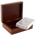 Churchill Games Sheesham Wood Playing Card Box, close-up detail