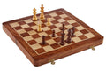 Churchill Games Brown Wood Magnetic Chess Game, close-up detail