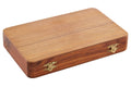 Churchill Games Brown Wood Backgammon Game, side angle
