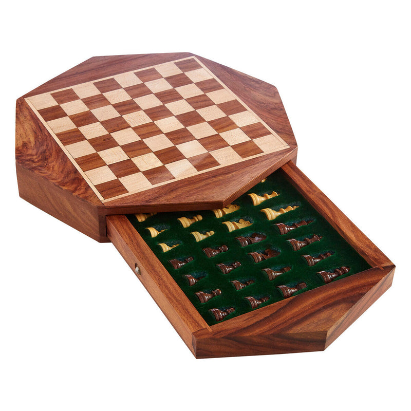 Churchill Games Octagonal Magnetic Chess Game, side angle