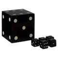 Churchill Games Black And White Dice Box With 5 Dice, alternate view