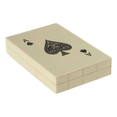 Churchill Games Cream Two Section Card Box with Playing Cards, alternate view