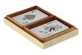 Churchill Games Cream Two Section Card Box with Playing Cards, close-up detail