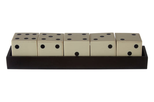 Churchill Games White And Black 5 Dice Set collectible from Orsina