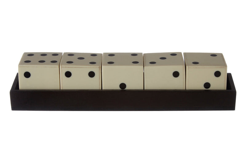 Churchill Games White And Black 5 Dice Set collectible from Orsina