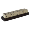 Churchill Games White And Black 5 Dice Set, side angle