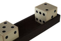 Churchill Games White And Black 5 Dice Set, rear view