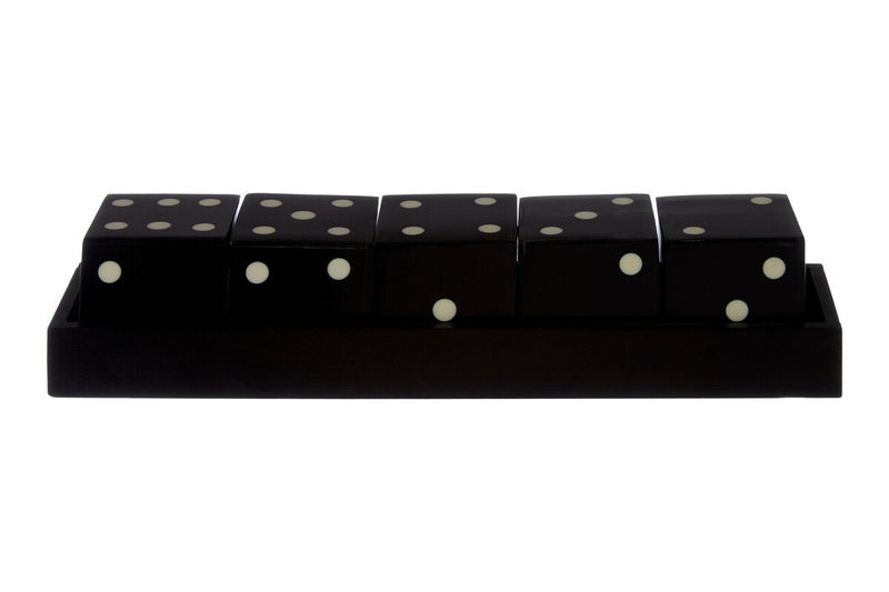 Churchill Games Black And White 5 Dice Set collectible from Orsina