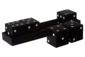 Churchill Games Black And White 5 Dice Set, close-up detail