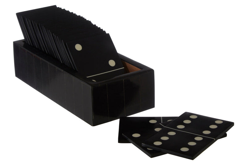 Churchill Games Black Domino Set With Black Dominoes, alternate view