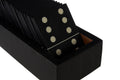 Churchill Games Black Domino Set With Black Dominoes, rear view
