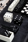 Churchill Games Black And White Domino Set, side angle