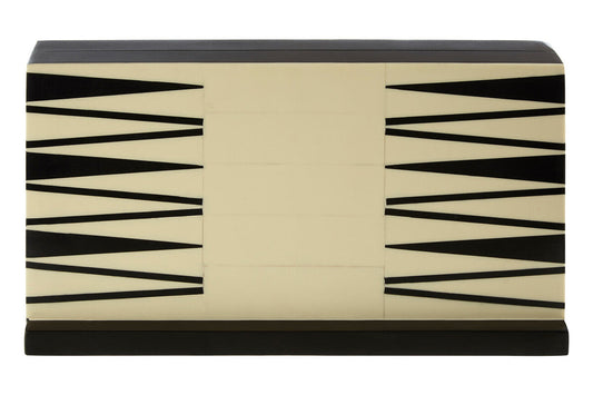 Churchill Games Black And White Foldable Backgammon Set collectible from Orsina