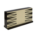 Churchill Games Black And White Foldable Backgammon Set, rear view