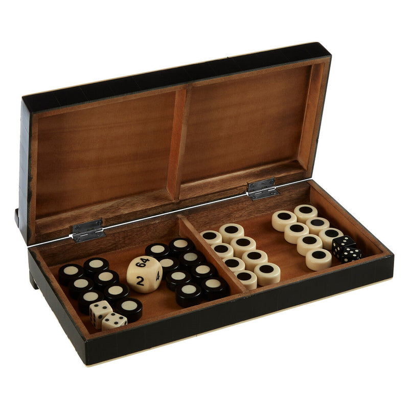 Churchill Games Black And White Foldable Backgammon Set, alternate view