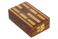 Churchill Games Sheesham Wood Cribbage Set, close-up detail