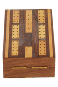 Churchill Games Sheesham Wood Cribbage Set, in display