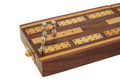 Churchill Games Sheesham Wood Cribbage Set, packaging shot