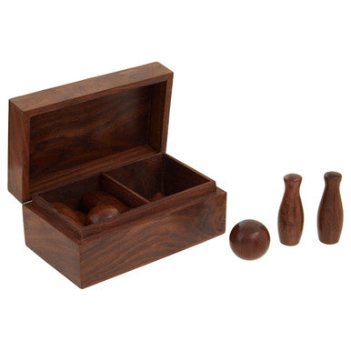 Churchill Games Sheesham Wood Skittles Set, alternate view