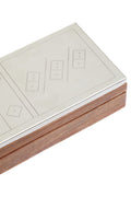 Churchill Games 3 In 1 Dominoes Dice and Playing Cards Set, rear view