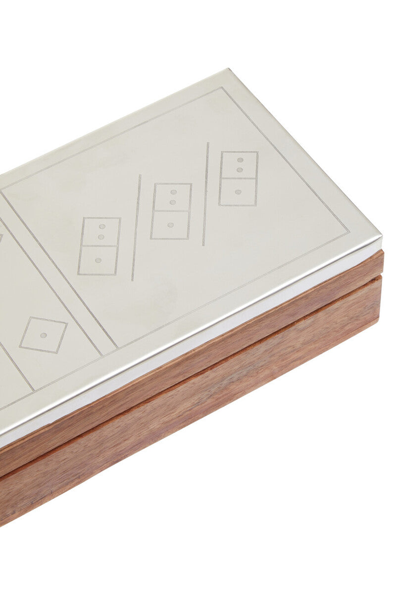Churchill Games 3 In 1 Dominoes Dice and Playing Cards Set, rear view