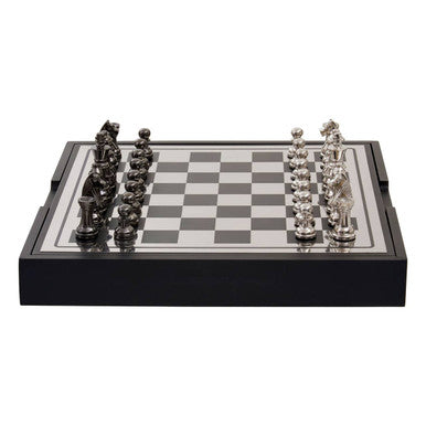 Churchill Games Black And Silver Chess Set collectible from Orsina