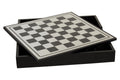 Churchill Games Black And Silver Chess Set, side angle