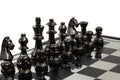 Churchill Games Black And Silver Chess Set, in display